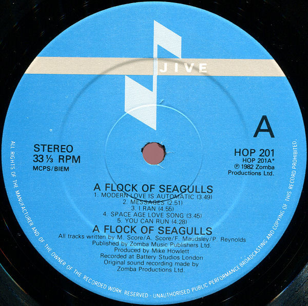 A Flock Of Seagulls - A Flock Of Seagulls | Jive (HOP 201) - 3 A Flock Of Seagulls - A Flock Of Seagulls | Jive (HOP 201) - 3