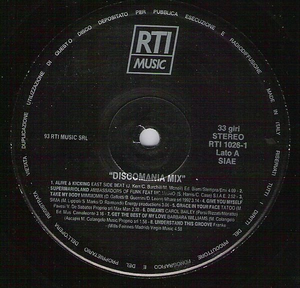 Various - Discomania Mix | RTI Music (RTI 1026-1)