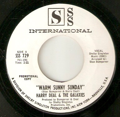 Harry Deal And The Galaxies - Warm Sunny Sunday | SSS International (SSS 729) - 2