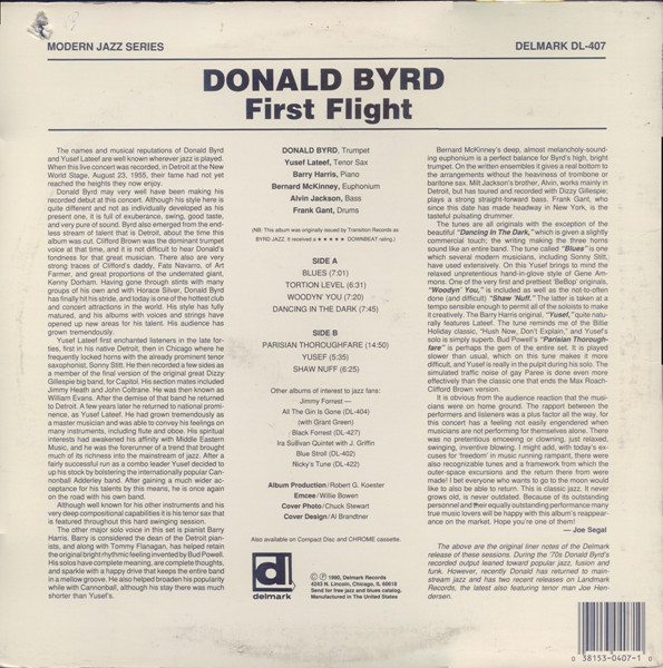 Donald Byrd - First Flight | Delmark Records (DL-407) - 2 Donald Byrd - First Flight | Delmark Records (DL-407) - 2