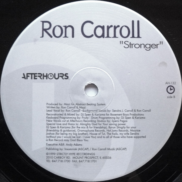 Ron Carroll - Stronger | Afterhours (AH-132) - 2