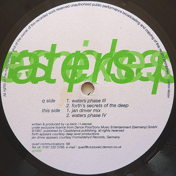 Taucher - Waters (Remixes) | Quad Communications (qc009) - main