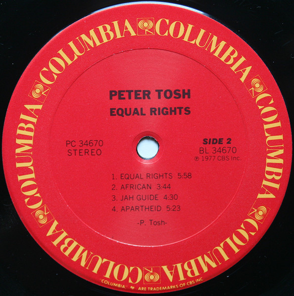 Peter Tosh - Equal Rights | Columbia (PC 34670) - 4