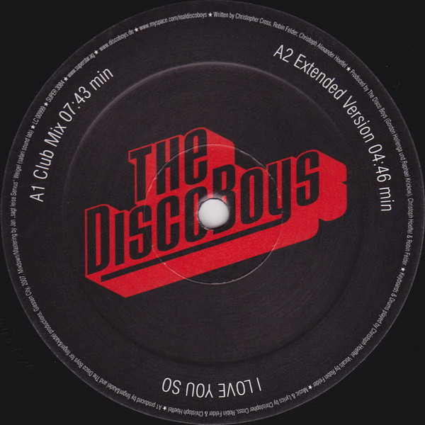 The Disco Boys - I Love You So | Superstar Recordings (SUPER 3084)