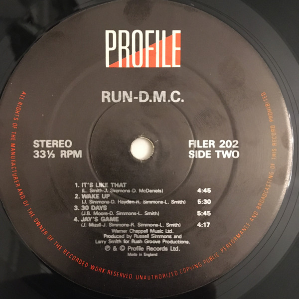 Run-DMC - Run-D.M.C. | Profile Records (FILER 202) - 4