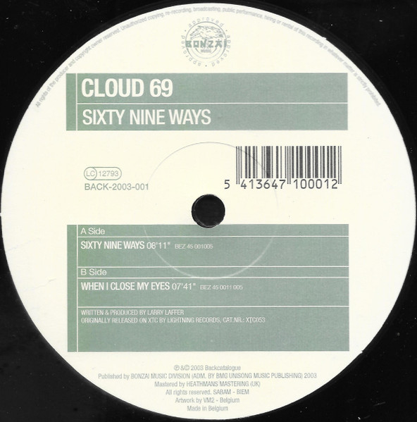 Cloud 69 - Sixty Nine Ways | Bonzai Backcatalogue (BACK-2003-001) - main