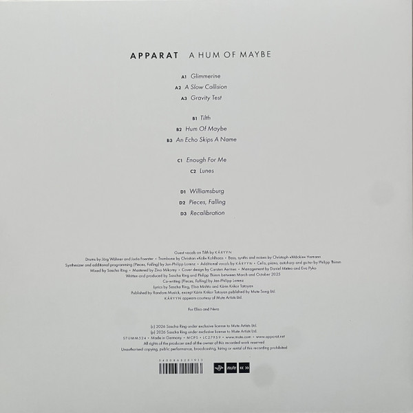 Apparat - A Hum Of Maybe | Mute (STUMM524) - 2