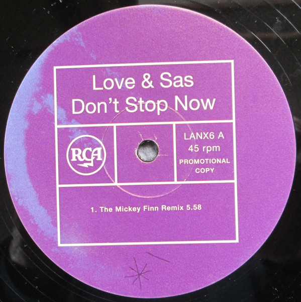 Love & Sas - Don't Stop Now | RCA (LANX 6) - 4