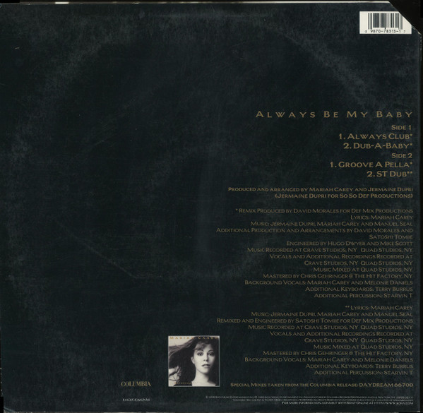 Mariah Carey - Always Be My Baby | Columbia (44 78313) - 2