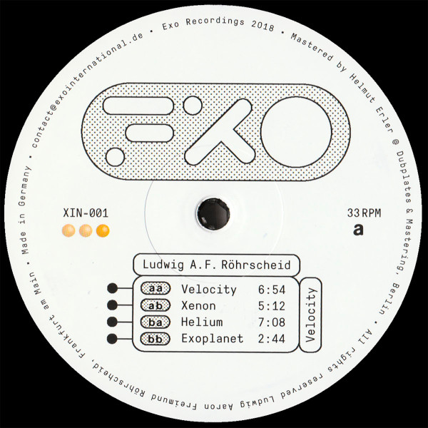 Ludwig A.F. - Velocity | Exo Recordings International (XIN-001)