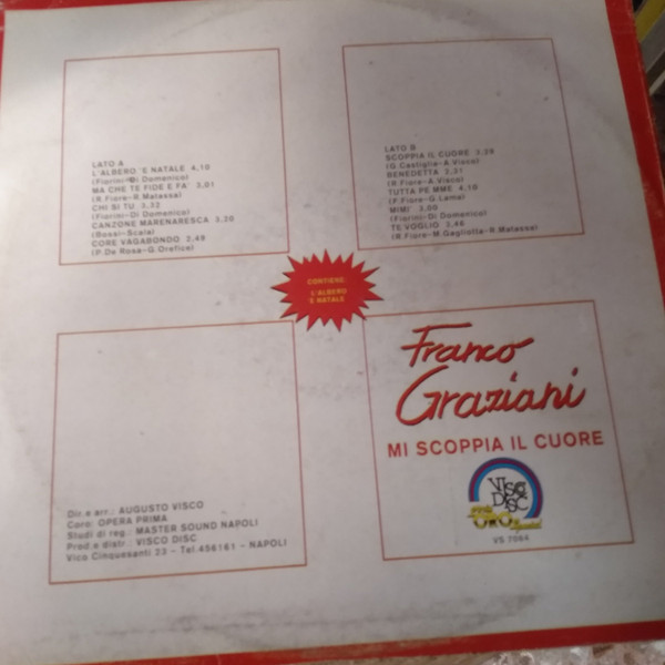 Franco Graziani - Mi Scoppia Il Cuore | Visco Disc (VS 7064) - 2