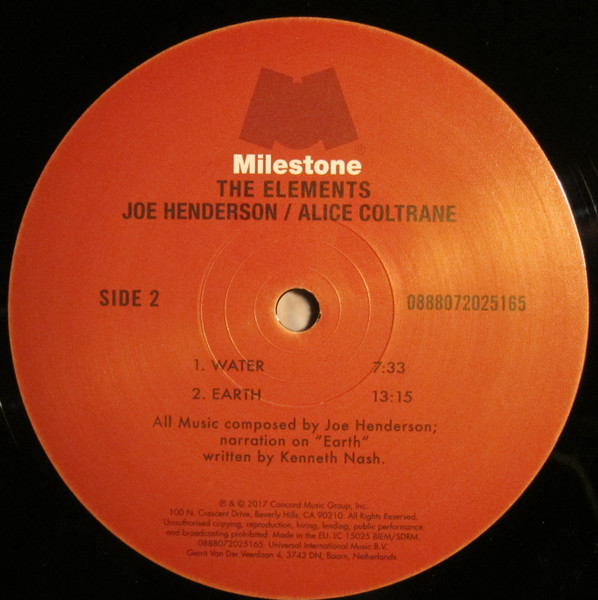 Joe Henderson Featuring Alice Coltrane - The Elements | Milestone (0888072025165) - 4