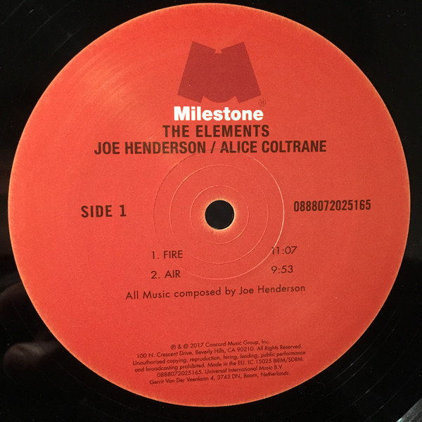 Joe Henderson Featuring Alice Coltrane - The Elements | Milestone (0888072025165) - 3