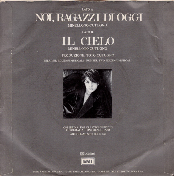 Luis Miguel - Noi, Ragazzi Di Oggi / Il Cielo | EMI (06 2005107) - 2
