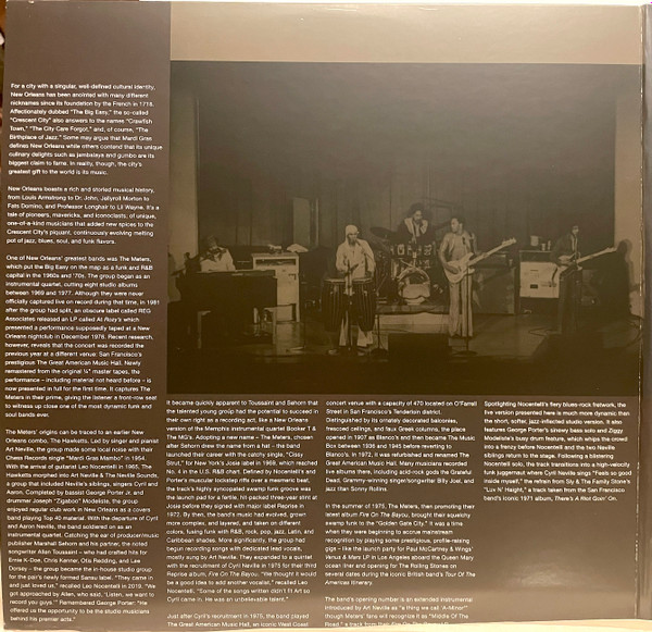 The Meters - Live At The Great American Music Hall 1975 | Sing Records (SNG0007 - 1) - 2