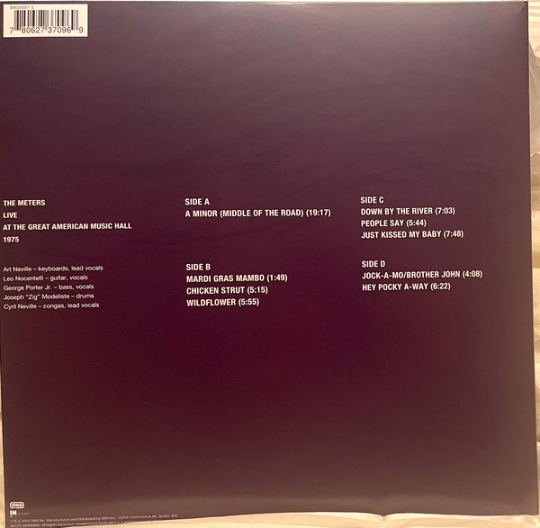 The Meters - Live At The Great American Music Hall 1975 | Sing Records (SNG0007 - 1) - 4