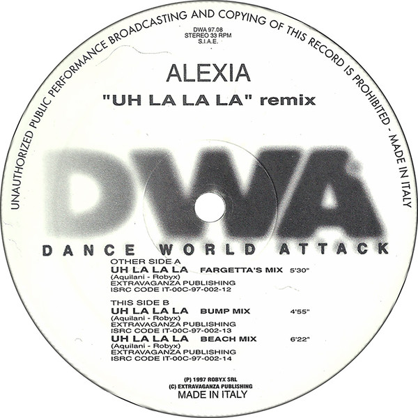 Alexia - Uh La La La (Remix) | DWA (Dance World Attack) (DWA 97.08) - 3
