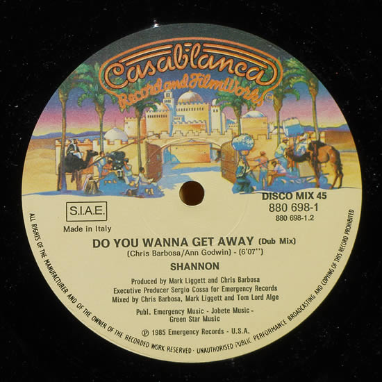 Shannon - Do You Wanna Get Away | Casablanca (880 698-1) - 3