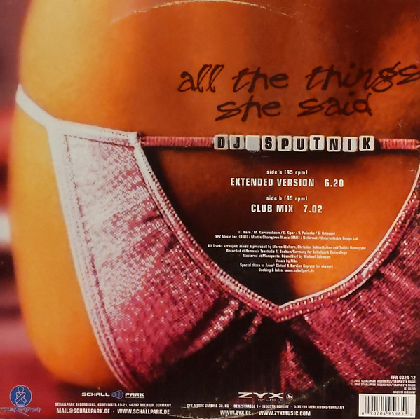 DJ Sputnik - All The Things She Said | Terapia (TPA 0024-12) - 2