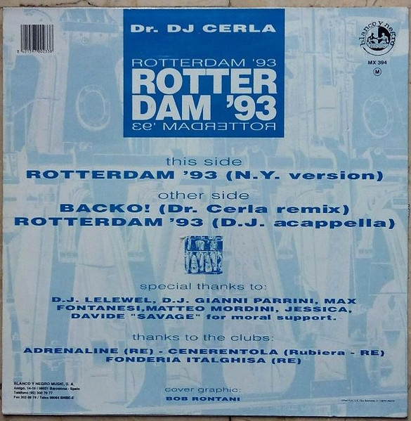 DJ Cerla - Rotterdam '93 | Blanco Y Negro (MX 394) - 2
