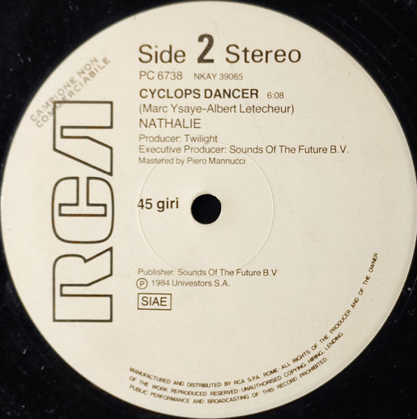 Nathalie - Heaven On Earth / Cyclops Dance | RCA (PC 6738) - 2