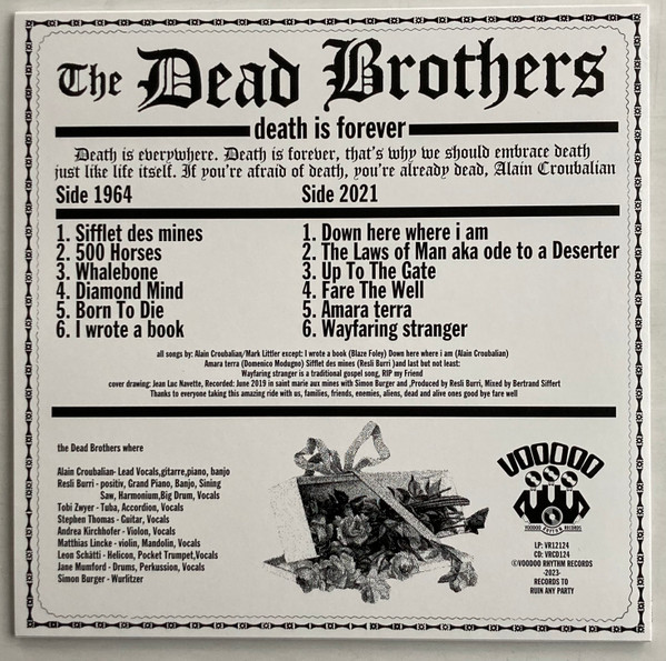 The Dead Brothers - Death Is Forever | Voodoo Rhythm Records (VR12124) - main