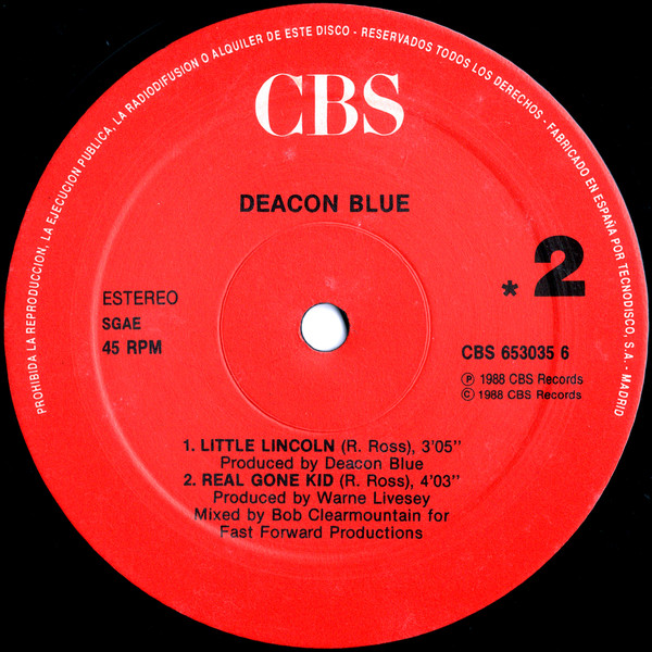 Deacon Blue - Real Gone Kid | CBS (CBS 653035 6) - 4