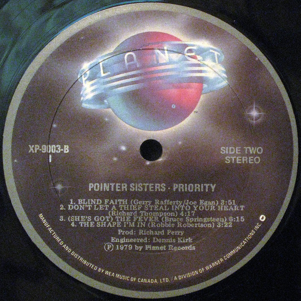 Pointer Sisters - Priority [Vinyl] | Planet (XP-9003) - 4