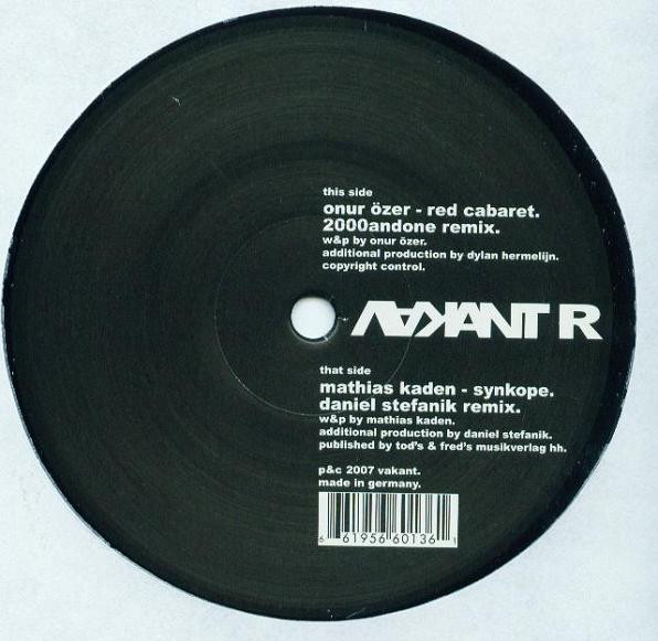 Onur Özer / Mathias Kaden - Red Cabaret / Synkope (Remixes) | Vakant R (VR03)