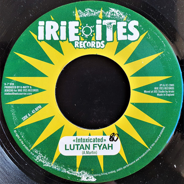 Lutan Fyah / Malijah - Intoxicated / Cease All War | Irie Ites Records (II-7" 016)