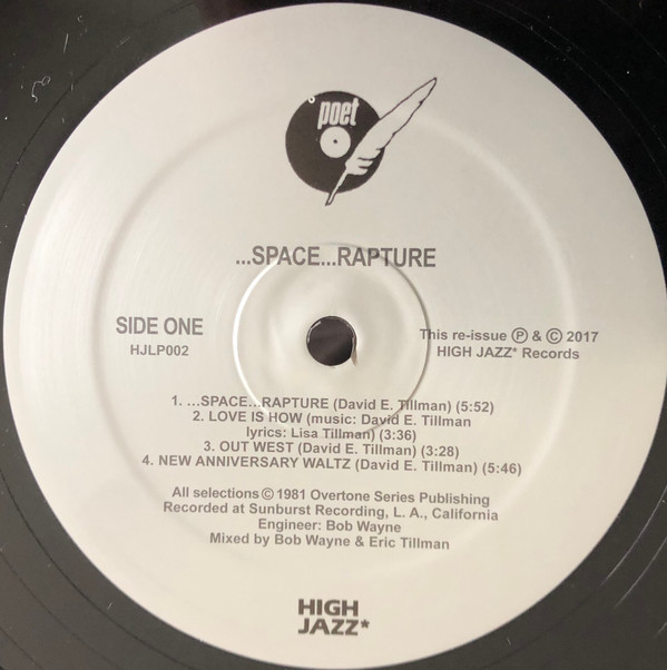 Potter And Tillman - ...Space...Rapture | High Jazz* Records (HJLP002) - 3
