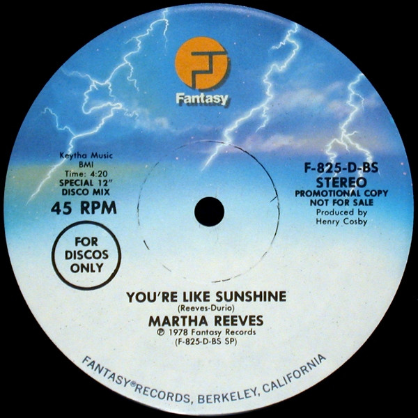 Martha Reeves - Love Don't Come No Stronger / You're Like Sunshine | Fantasy (F-825-D)