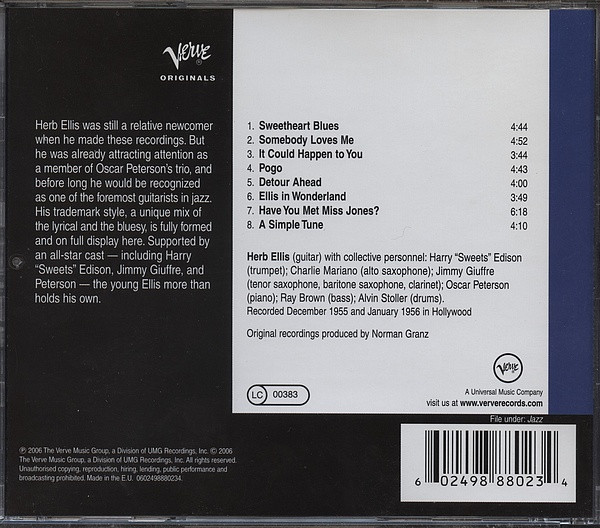 Herb Ellis - Ellis In Wonderland | Verve Records (0602498880234) - 2 Herb Ellis - Ellis In Wonderland | Verve Records (0602498880234) - 2