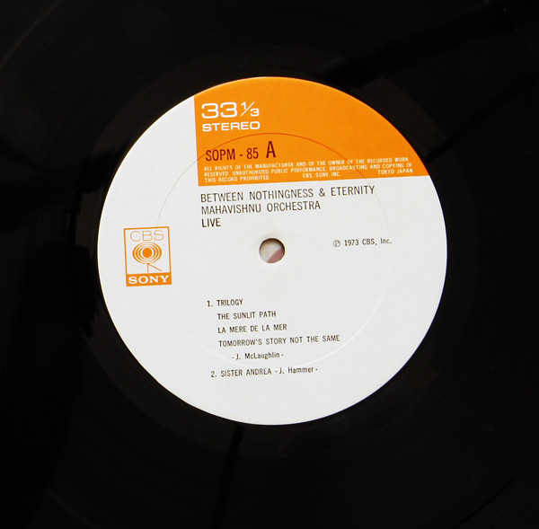 Mahavishnu Orchestra - Between Nothingness & Eternity | CBS/Sony (SOPM 85) - 2 Mahavishnu Orchestra - Between Nothingness & Eternity | CBS/Sony (SOPM 85) - 2