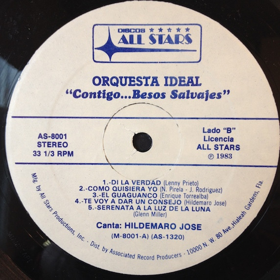 La Orquesta Ideal - Contigo...Besos Salvajes | Discos All Stars (AS-8001) - 3
