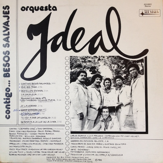 La Orquesta Ideal - Contigo...Besos Salvajes | Discos All Stars (AS-8001) - 2