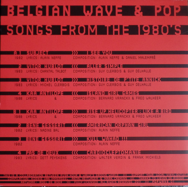 Various - Belgian Wave & Pop Songs From The 1980's | Popwave (POPWAVE 01) - 2