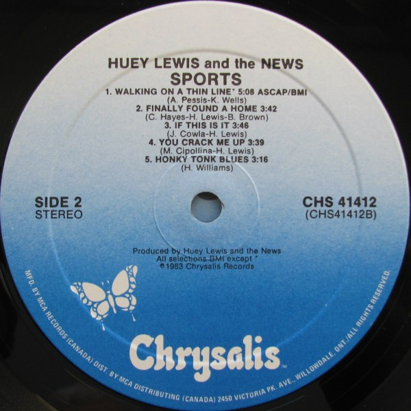 Huey Lewis & The News - Sports | Chrysalis (CHS 41412) - 4 Huey Lewis & The News - Sports | Chrysalis (CHS 41412) - 4
