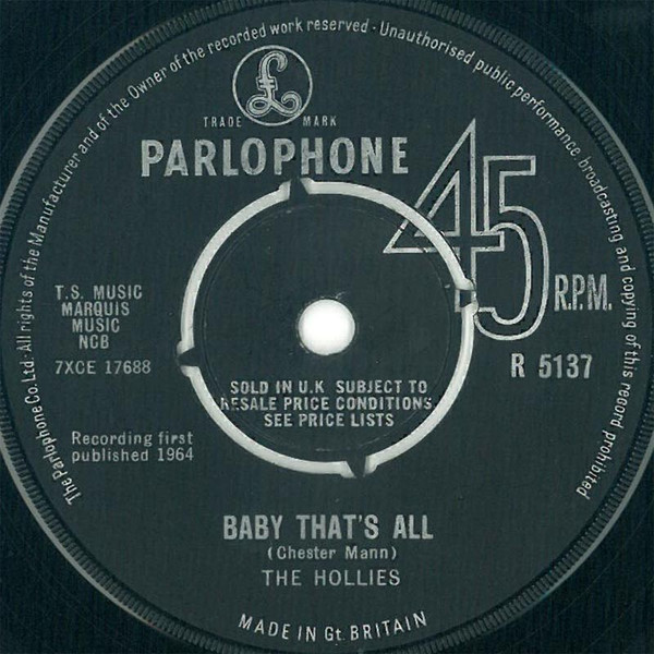 The Hollies - Here I Go Again | Parlophone (R 5137) - 2