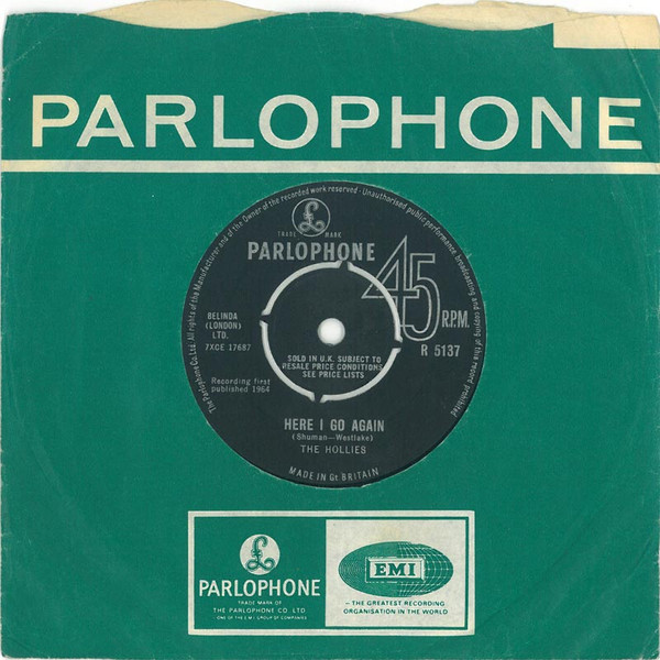 The Hollies - Here I Go Again | Parlophone (R 5137) - 4