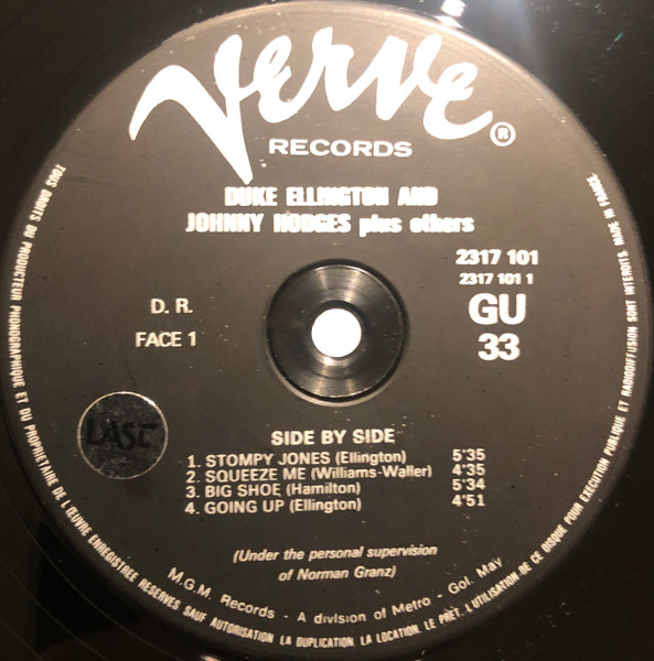 Duke Ellington And Johnny Hodges - Side By Side | Verve Records (2317 101) - 4