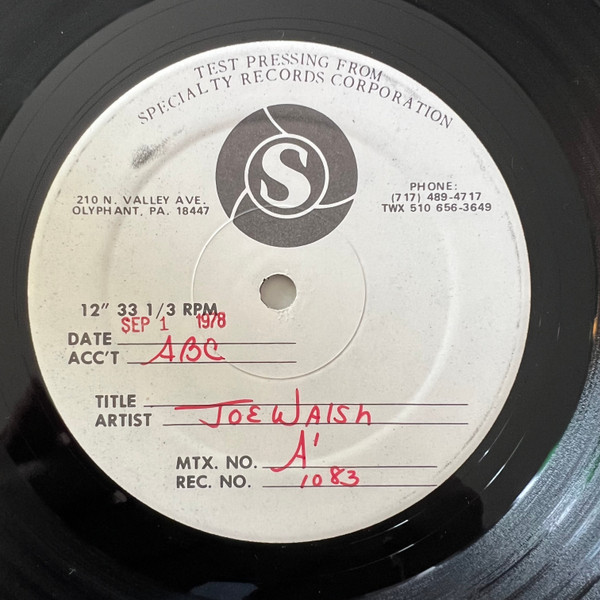 Joe Walsh - The Best Of Joe Walsh | ABC Records (AA-1083)