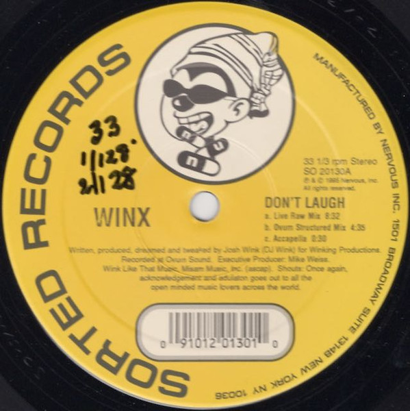 Josh Wink - Don't Laugh | Sorted Records (SO 20130) - main Josh Wink - Don't Laugh | Sorted Records (SO 20130) - main