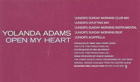 Yolanda Adams - Open My Heart | Elektra (ED 6261)