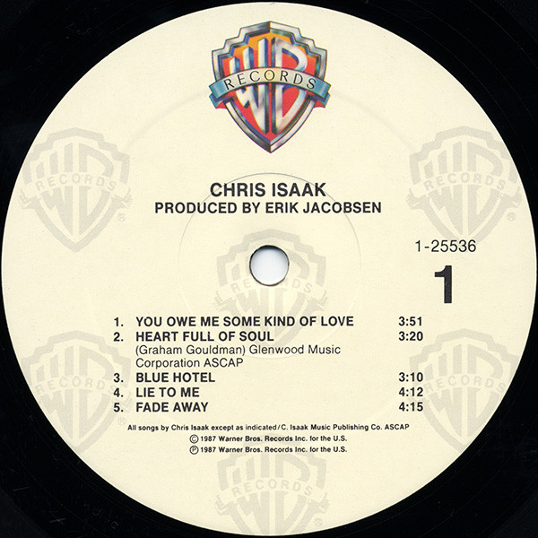 Chris Isaak - Chris Isaak | Warner Bros. Records (1-25536) - 3