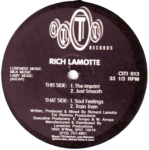 Rich Lamotte - The Imprint | Citi Records (CITI 013)