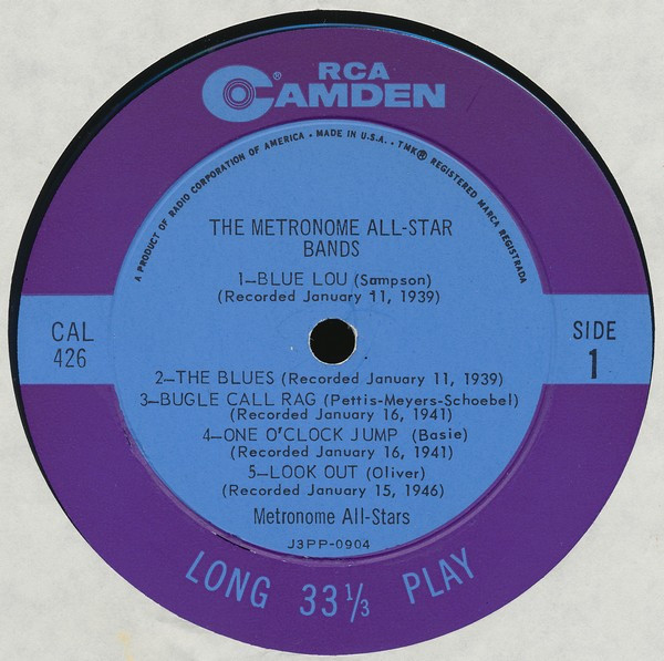 Metronome All Stars - The Metronome All-Star Bands | RCA Camden (CAL 426) - 3