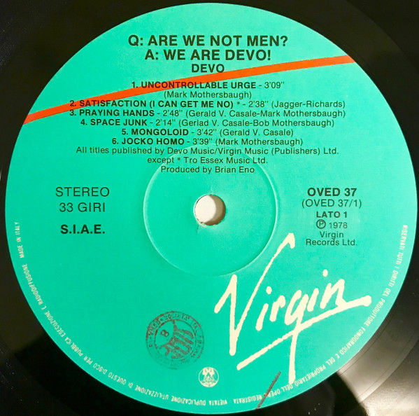 Devo - Q: Are We Not Men? A: We Are Devo! | Virgin (OVED 37) - 3