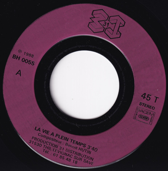 Benoit Hutin - La Vie A Plein Temps | 31 (BH 0055) - 3