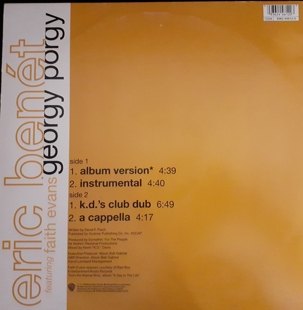 Eric Benét Featuring Faith Evans - Georgy Porgy | Warner Bros. Records (9362 44612-0) - 2 Eric Benét Featuring Faith Evans - Georgy Porgy | Warner Bros. Records (9362 44612-0) - 2